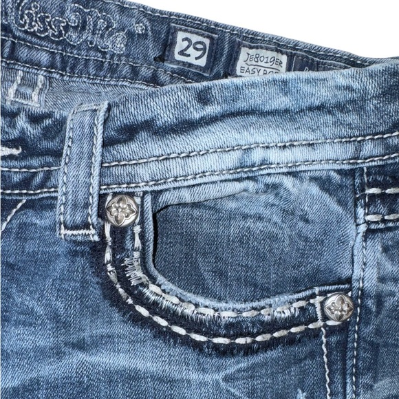 MISS ME Designer distressed easy boot jeans women’s size 29 8 - Picture 7 of 14